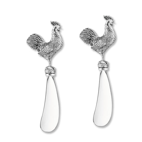 Wine Things 2-Piece Rooster Zinc Cheese Spreader