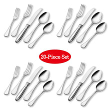 Load image into Gallery viewer, Supreme Stainless Steel 20-Piece Shell Flatware Set