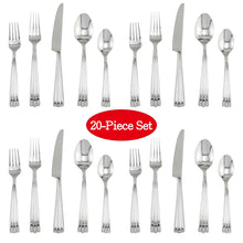 Load image into Gallery viewer, Supreme Stainless Steel 20-Piece Rainfall Flatware Set