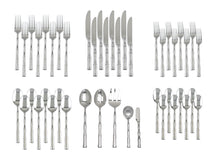 Load image into Gallery viewer, Supreme Stainless Steel 45-Piece Bamboo Flatware Set