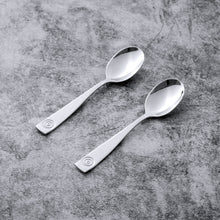 Load image into Gallery viewer, Supreme Stainless Steel 6-Piece Square Edge with Circle Pattern Demitasse Spoon