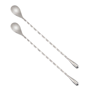 Supreme Stainless Steel 2-Piece 11" Cocktail Spoon