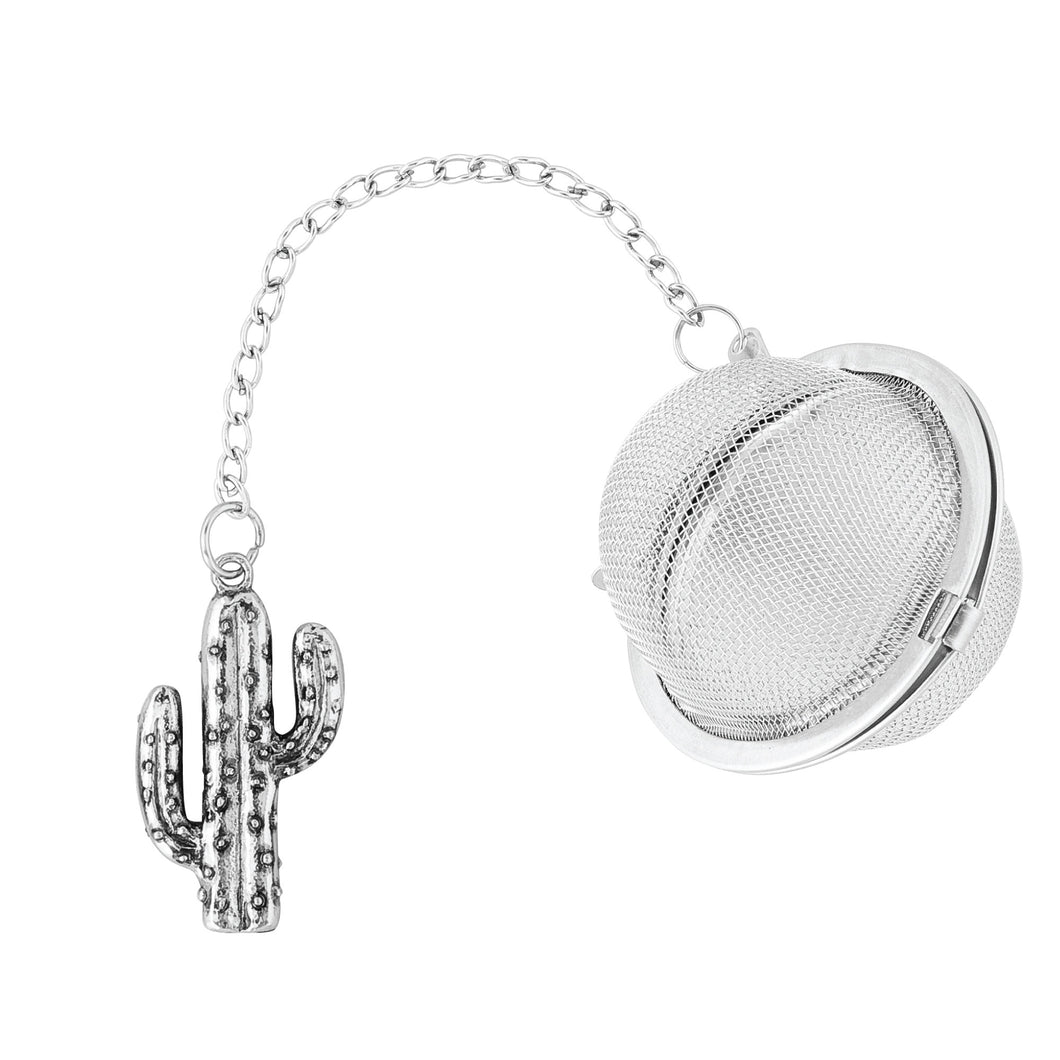 Supreme Stainless Steel Tea Ball Infuser with Cactus Charm