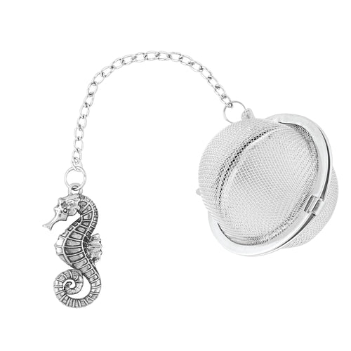 Supreme Stainless Steel Tea Ball Infuser with Seahorse Charm