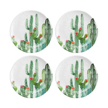 Load image into Gallery viewer, Gourmet Art 4-Piece Desert Cactus 6&quot; Melamine Plate