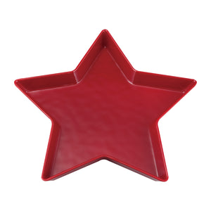 Gourmet Art Patriotic Star Melamine 11 1/4" Plate, Red