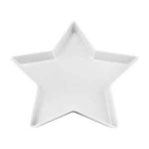 Gourmet Art Patriotic Star Melamine 11 1/4" Plate, White