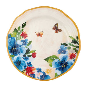 Gourmet Art 12-Piece Butterfly Melamine Dinnerware Set