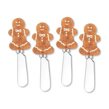 Load image into Gallery viewer, Mr. Spreader 4-Piece Gingerbread Man Resin Cheese Spreader