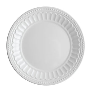 Gourmet Art 12-Piece Chateau Melamine Dinnerware Set, White