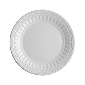 Gourmet Art 12-Piece Chateau Melamine Dinnerware Set, White