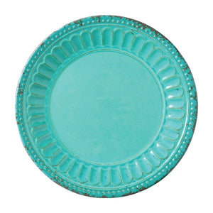 Gourmet Art 12-Piece Chateau Melamine Dinnerware Set, Turquoise