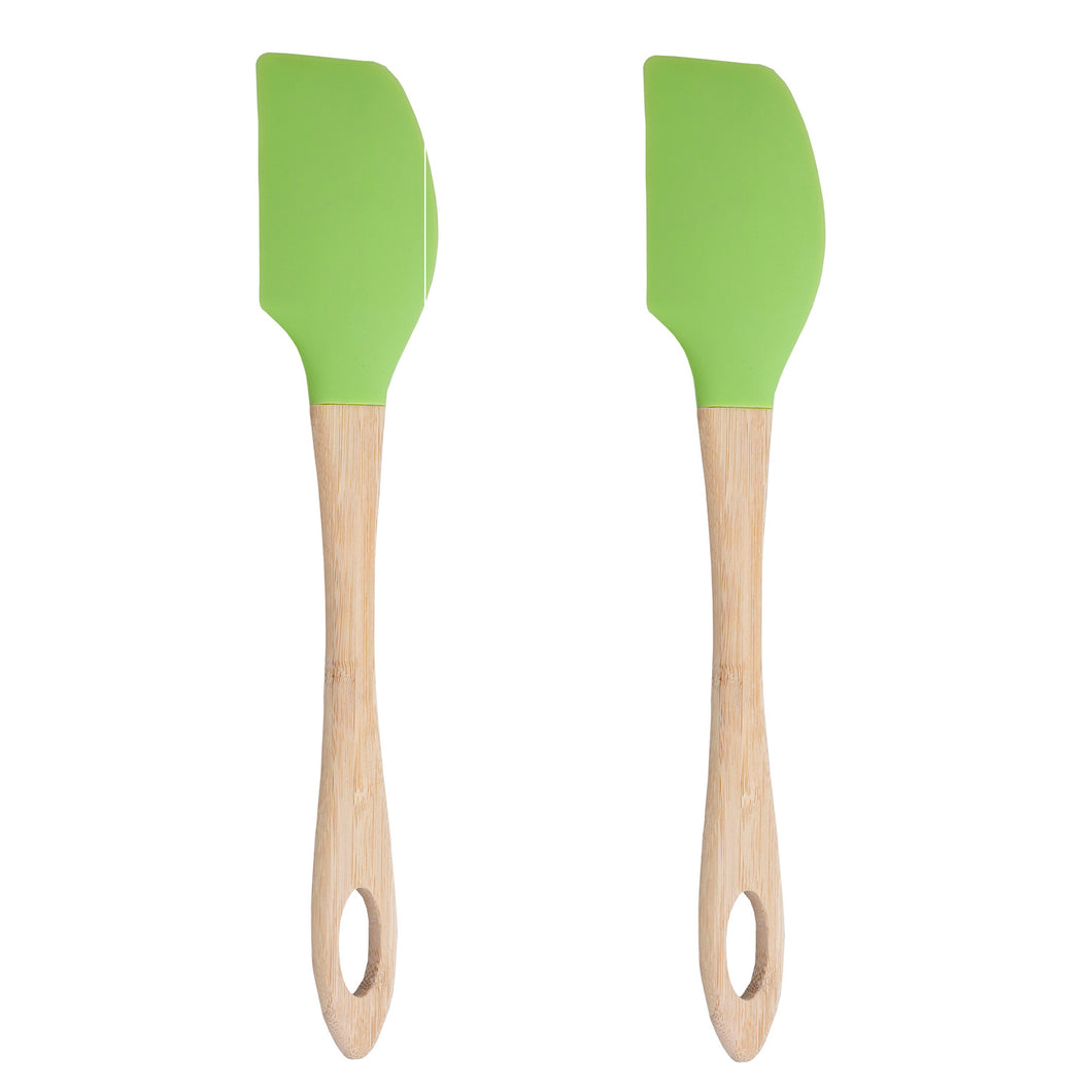 Gourmet Art 2-Piece Silicone Large Spatula, Green
