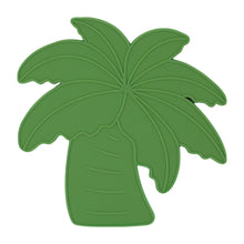 Load image into Gallery viewer, Gourmet Art 4-Piece Palm Tree Silicone Coaster