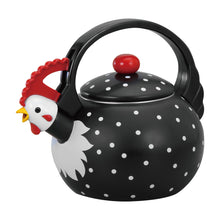 Load image into Gallery viewer, Gourmet Art Rooster Enamel-on-Steel Whistling Kettle