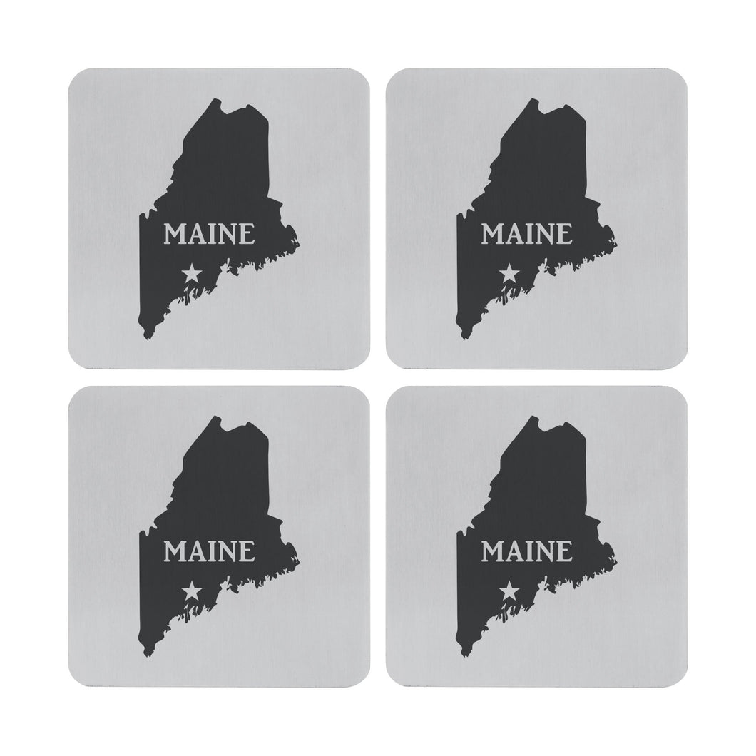 Supreme Stainless Steel 4-Piece Maine Coaster