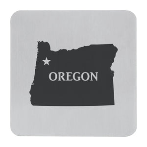 Supreme Stainless Steel 4-Piece Oregon Coaster