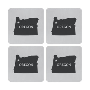 Supreme Stainless Steel 4-Piece Oregon Coaster