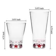 Load image into Gallery viewer, Gourmet Art 2-Piece Red Star Acrylic DOF Tumbler, 16 oz.