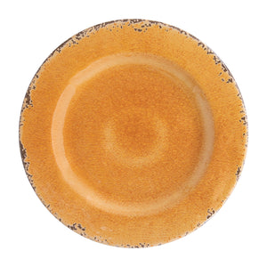 Gourmet Art 12-Piece Crackle Melamine Dinnerware Set, Orange