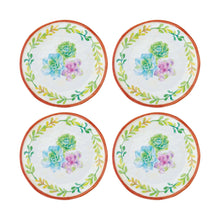 Load image into Gallery viewer, Gourmet Art 4-Piece Sweet Succulents Melamine 6&quot; Plate