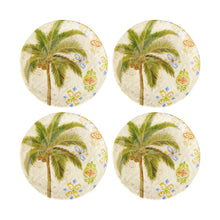 Load image into Gallery viewer, Gourmet Art 4-Piece Ikat Palm 6&quot; Melamine Plate