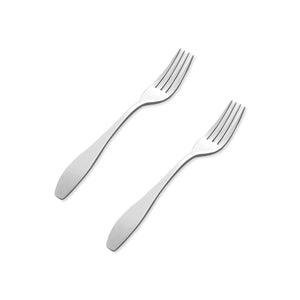 Supreme Stainless Steel 2-Piece Square-Off Oval Edge Dessert Fork