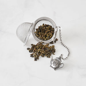Supreme Stainless Steel Tea Ball Infuser with Enamel Apple Charm