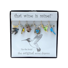 Load image into Gallery viewer, Wine Things 6-Piece For The Birds Wine Charms, Painted