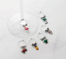 Load image into Gallery viewer, Wine Things 6-Piece Life&#39;s a Beach! Wine Charms, Painted
