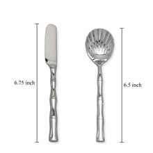 Load image into Gallery viewer, Supreme Stainless Steel 6-Piece Bamboo Butter Spreader Set