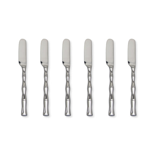 Supreme Stainless Steel 6-Piece Bamboo Butter Spreader Set