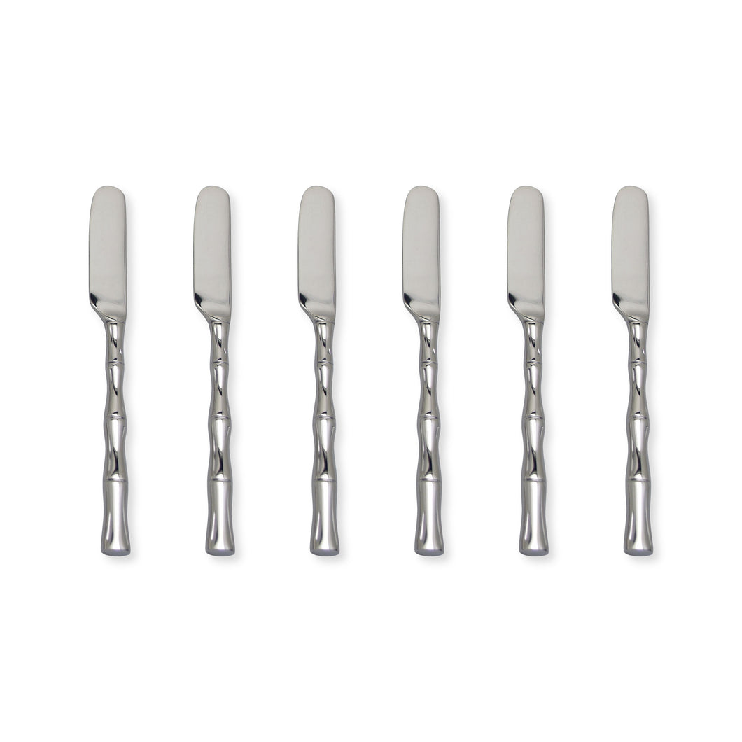 Supreme Stainless Steel 6-Piece Bamboo Butter Spreader Set