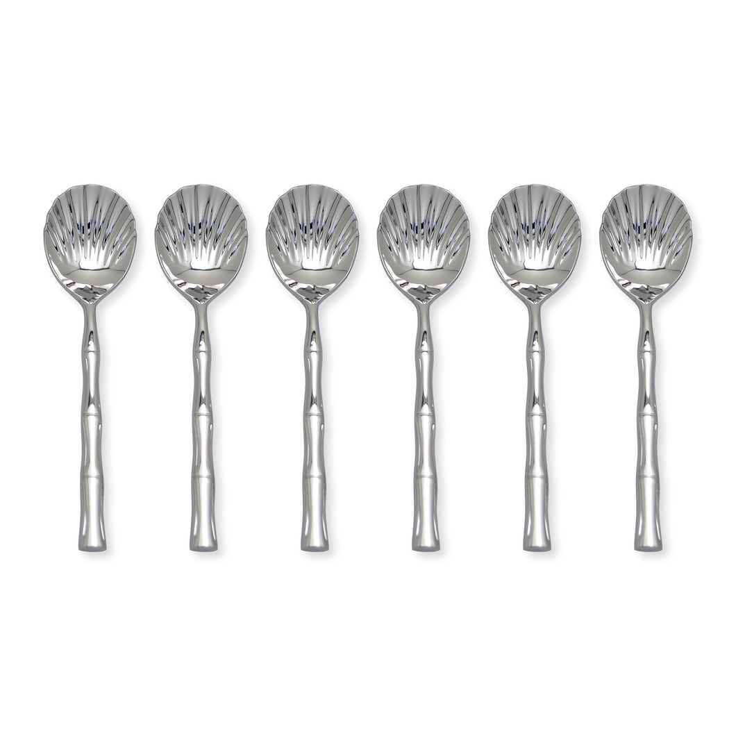 Supreme Stainless Steel 6-Piece Bamboo Sugar Spoon Set