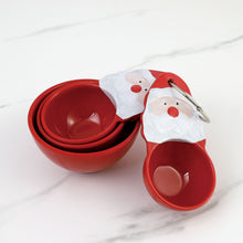 Load image into Gallery viewer, Santa Melamine Measuring Cups, Red, Set of 4
