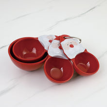 Load image into Gallery viewer, Santa Melamine Measuring Cups, Red, Set of 4