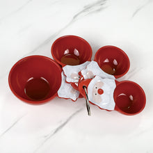 Load image into Gallery viewer, Santa Melamine Measuring Cups, Red, Set of 4