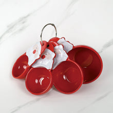 Load image into Gallery viewer, Santa Melamine Measuring Cups, Red, Set of 4