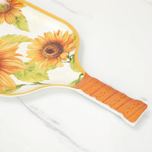 Load image into Gallery viewer, Sunflower 15.75" Melamine Chip and Dip Snack Tray