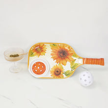 Load image into Gallery viewer, Sunflower 15.75" Melamine Chip and Dip Snack Tray