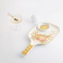 Load image into Gallery viewer, Pumpkin 15.75" Melamine Chip and Dip Snack Tray