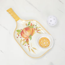Load image into Gallery viewer, Pumpkin 15.75" Melamine Chip and Dip Snack Tray