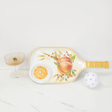 Load image into Gallery viewer, Pumpkin 15.75" Melamine Chip and Dip Snack Tray