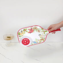 Load image into Gallery viewer, Winter Birds 15.75" Melamine Chip and Dip Snack Tray