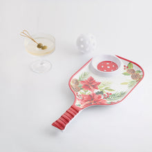 Load image into Gallery viewer, Poinsettia 15.75" Melamine Chip and Dip Snack Tray
