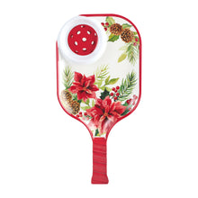 Load image into Gallery viewer, Poinsettia 15.75" Melamine Chip and Dip Snack Tray
