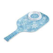 Load image into Gallery viewer, Snowflake 15.75" Melamine Chip and Dip Snack Tray
