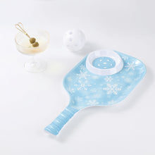 Load image into Gallery viewer, Snowflake 15.75" Melamine Chip and Dip Snack Tray