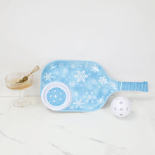 Load image into Gallery viewer, Snowflake 15.75" Melamine Chip and Dip Snack Tray