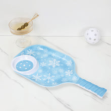 Load image into Gallery viewer, Snowflake 15.75" Melamine Chip and Dip Snack Tray